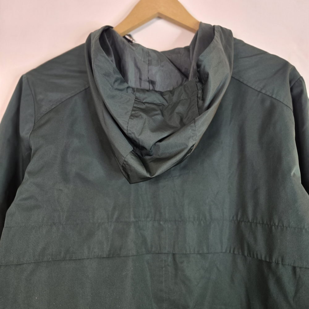 TIME and TRUE Women's Size XL Green Hooded Rain/Trench Jacket - Picture 8 of 13